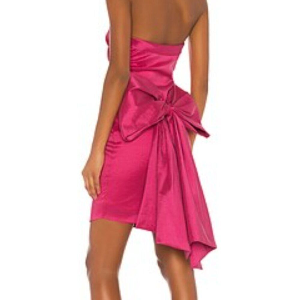 Likely Merino Dress Size 2 Fuchsia Pink Strapless Prom Homecoming Big Bow NEW